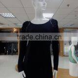 New Stylish 60%rayon 40%cotton 12gg Plain Stitch With Rose Flower Embroidery on Shoulder Knitwear Sweater thumbnail-4