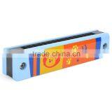 Fashion Small Toy Lovable Green Backgroud Animal Design Harmonica 3 Year's Old Kids Toy Musical Instrument Wooden Mouth Organ thumbnail-3