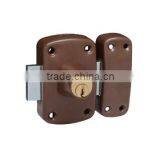 Long Sqare Bar Lock Flush Door Bolt Lock in Spainsh Style Lock Key or Knob Operated Gun Lock thumbnail-6