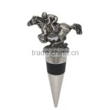 Best Father's day favors gifts 2016 Antique Silver Metal Jockey Wine Bottle Stopper Promotions