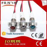 Fast Delivery 10mm Diameter Metal 12V Green Light Led 220v Signal Lamp With Wire thumbnail-5