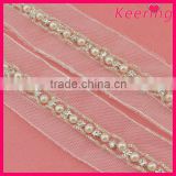 Wholesale beaded lace trimmings for dresses WTP-1206