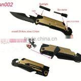 Survival Knife With LED Torch,Fire Starter,Belt Cutter,glass Breaker Having in Stock thumbnail-1