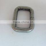 Square Shape Leather Ancient Silver Color Metal Buckle for Handbags thumbnail-2