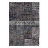 Handmade Turkish Carpet - Turquoise Patchwork Rug (8 x 5.7 Feet)