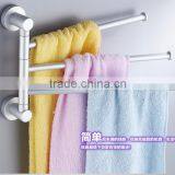 New 3 Swivel Bars Aluminium Wall Mounted Bathroom Towel Rail Rack Bath Room Holder Hanger Lowest Price thumbnail-2