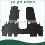 Black All-Weather 3-Piece Floor Mat Set for Jeep Wrangler car mat