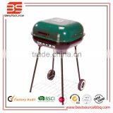 Green Hamburg Outdoor Tool With Wheel Easy Carrying BBQ Grill For BBQ Time thumbnail-1