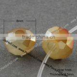 New List Half Plated Faceted Rondelle Glass Bead, 8mm Imitation Jade Bead(EGLA-R035-8mm-24) thumbnail-1