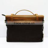 New Multifunctional Notebook Briefcase Cowhide Leather Men's Shoulder Bag thumbnail-4