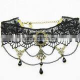 Gothic Acrylic Excellent Beads Lace Collar Victorian Choker Necklace Pendant thumbnail-6