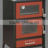 Wood burning steel stove with oven