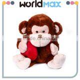 China Made Graceful Heart Monkey Promotional Baby Plush Toy thumbnail-5
