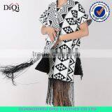 Spring Autumn Womens Knitting Jacquard Loose Cardigan Poncho Sweater thumbnail-1