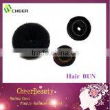 professional black synthetic hair bun hair donut