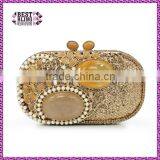 New Agate Gold Crystal Clutches Party Stone Evening Clutch Hard Shell Evening Clutch (88186A-G) thumbnail-1