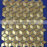 decorative brushed stainless steel metal mosaic
