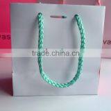 Factory Price White Blue Gift Paper Packaging Bag Shopping Paper Bag With Handlle for Shopping