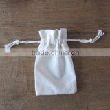 3.25 x 5 Muslin Bag With Yellow Double Drawstring thumbnail-4
