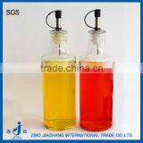 380ml Round Clear Glass Soy Sauce Fish Bottle With Oil Dispenser thumbnail-1