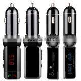 Car Handsfree Bluetooth FM Transmitter With Usb Charging Ports thumbnail-3