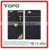 Wholesale Rivet Bling Bling Wallet Case for Iphone 6 Leather Voltage Holster Card Zipper Flip Cover Case for Iphone 6s Plus thumbnail-3