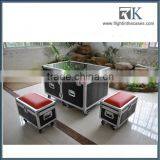 Single Seater Wood and Green Leather Flight Case