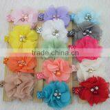 14colors Chiffon Hair Flower With 4.5cm Lined Alligator Hair Clips Girls Hair Clips Hair Accessories IN STOCK thumbnail-5