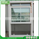 Upvc double hung windows with grill design window/PVC vertical sliding window types of glass windows