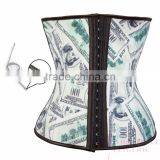 Hot Sale Plus Size Waist Training Steel Boned Latex Corset S--XXL thumbnail-2