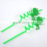 Flexible Frog Hard Plastic Drink Straw thumbnail-2