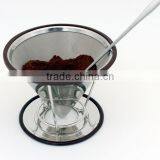 Coffee Pour Over Cone Dripper/Stainless Steel Coffee Filter and Maker thumbnail-2