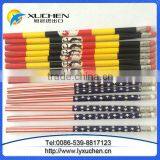 High quality custom logo printing HB wooden pencil with eraser