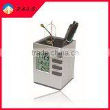 Multifunctional Digital Table Pen Holder With Clock And Calendar thumbnail-3