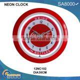 Neon Light Wall Clock thumbnail-2