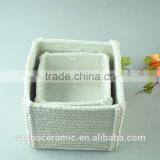 New Unique Design Hollowed Out White Ceramic Decorating Vase for Home thumbnail-2