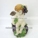 K12 Naturl style resinic figurine christmas decoration sale with angel baby