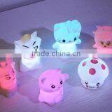 soft PVC led color changing night light toy,Customized colorful LED night light toys,cute led night light toys for decoration