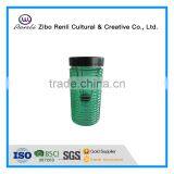 Green Glass Candle Holder With Lid Candle Jars Oil Lamp thumbnail-2