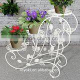 Classic Plant Stand Shelf Holds Garden 3 Tier Iron Flower Pot Stand thumbnail-5