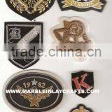 Hand Embroidery Gold Wire Patch Silver Bullion thumbnail-1