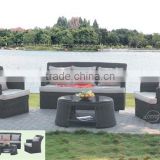 Alibaba outdoor furniture rattan wicker patio sofa set with waterproof cushion home sofa