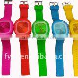 Colorful Silicone Rubber Jelly Watch for Women thumbnail-1