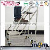 3 Tires Small Book Cart School Libiary Furniture 3 Sloped Mobile Book Cart thumbnail-5