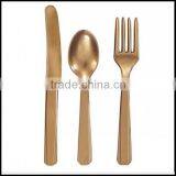 GOLD Reusable Plastic CUTLERIES Birthday Party Tableware Special Plastic Spoons,custom Plastic Spoons Manfuacturer thumbnail-1