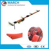 50A-140A pvc seamless conductor bar with hanger clamp /end feeding