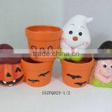 Halloween Pumpkin Ceramic Flower Pot Festival Decorations thumbnail-5