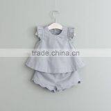 2017 Girls Summer Trendy Cool Suit Designs Pure Colour Boutique Girl Clothing Set thumbnail-4