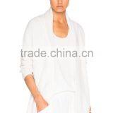 Women 100% Cashmere no Button Fancy Cardigan Sweater thumbnail-1