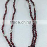 Direct Sale Natural Sterling Silver Jewelry Garnet Lotus Necklace thumbnail-1